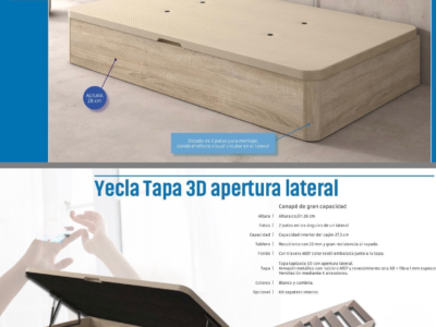 Canapé Yecla apertura lateral